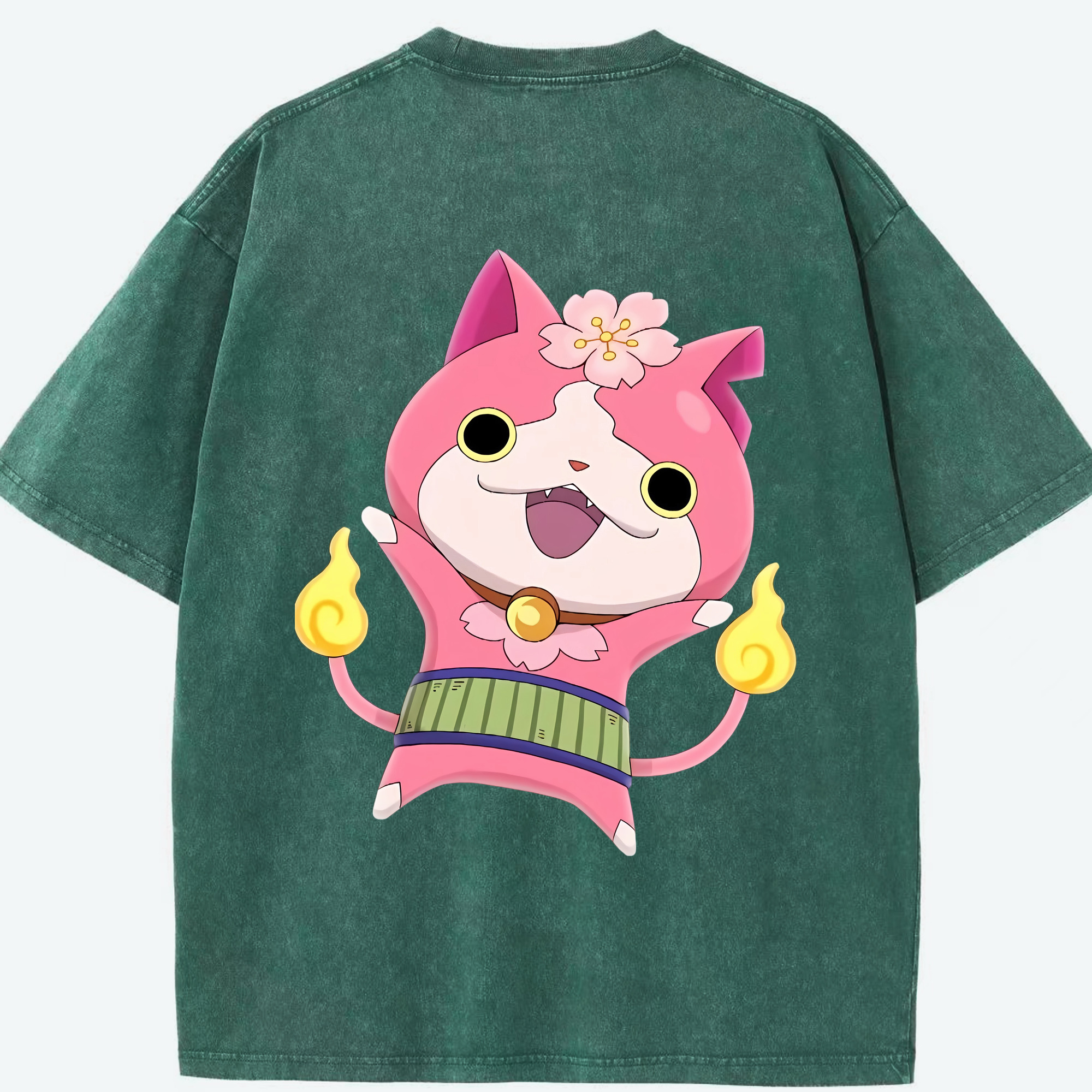 （画像用） 妖怪ウォッチ Yo-kai Watch 綿100% ヴィンテージ風 半袖Tシャツ（背面プリント）